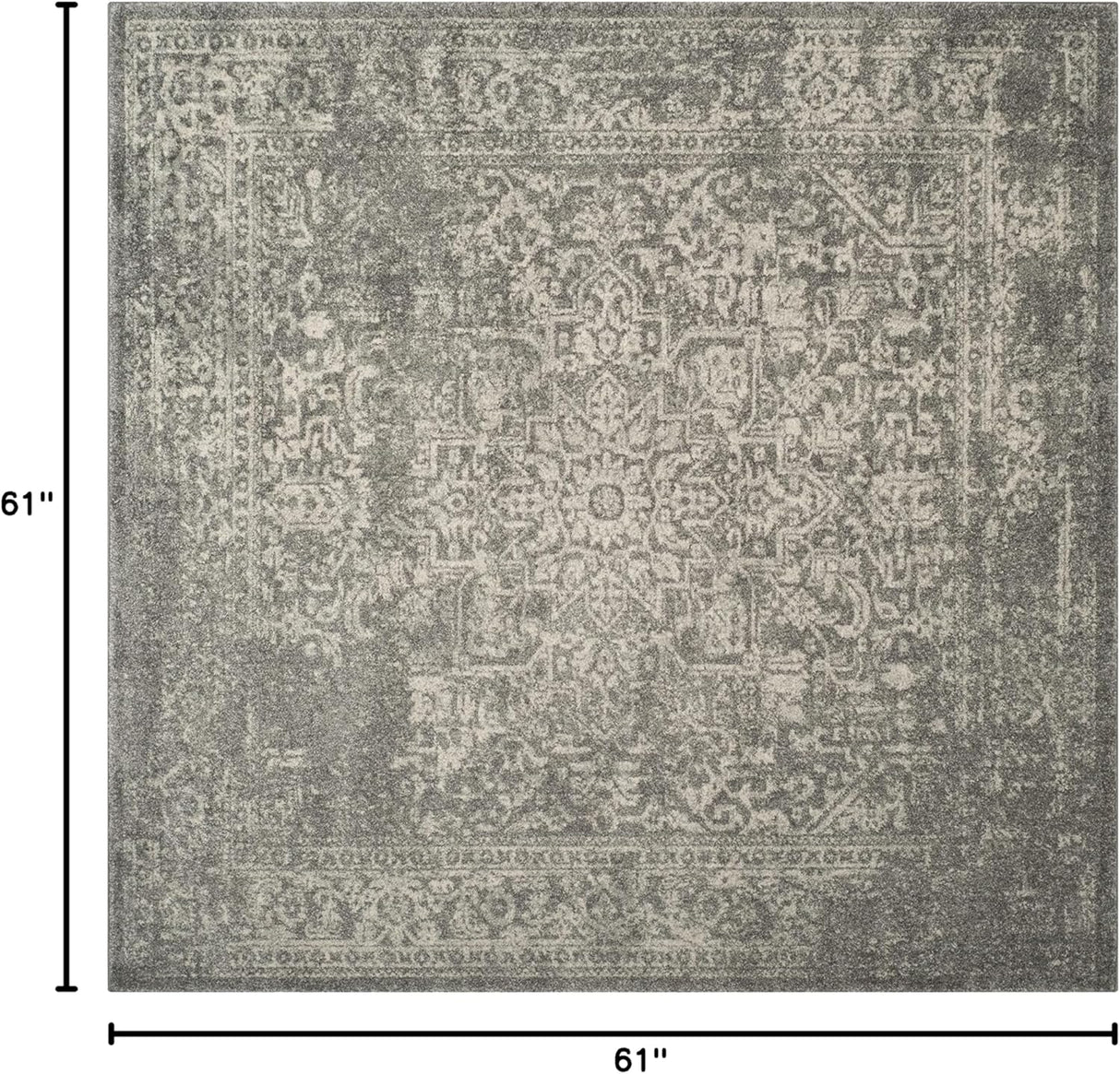 Alfombra Oriental Distressed No Desprende Pelusa EVK256S