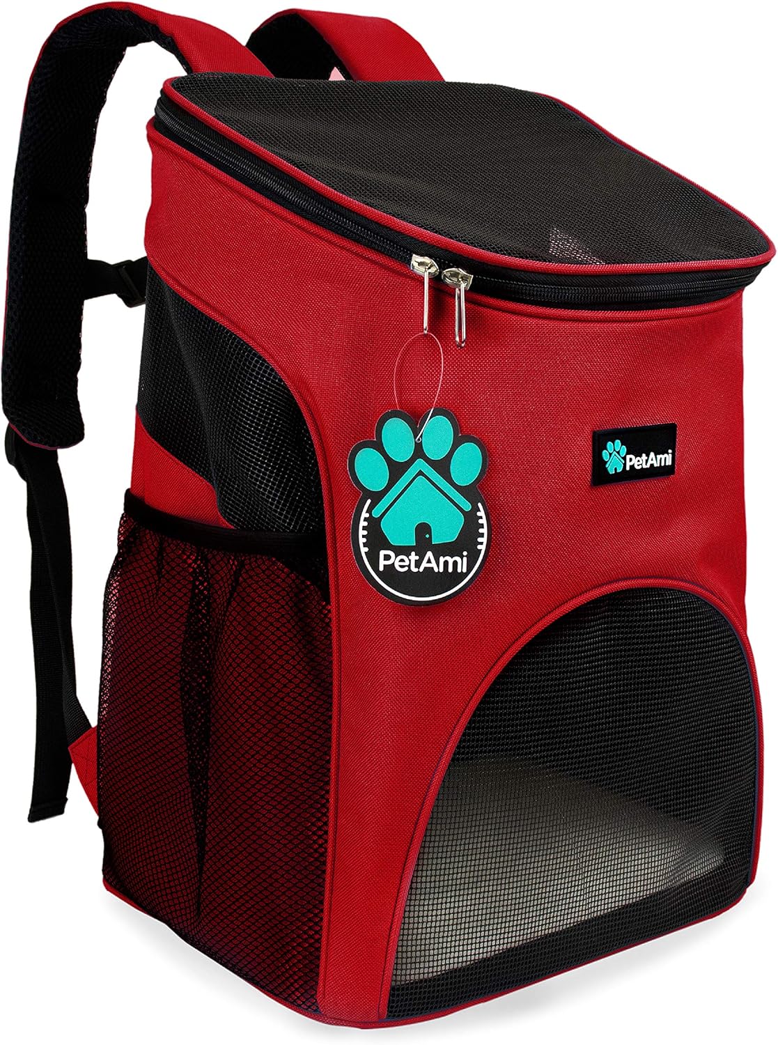 Mochila de transporte para gatos pequeños diseño ventilado,