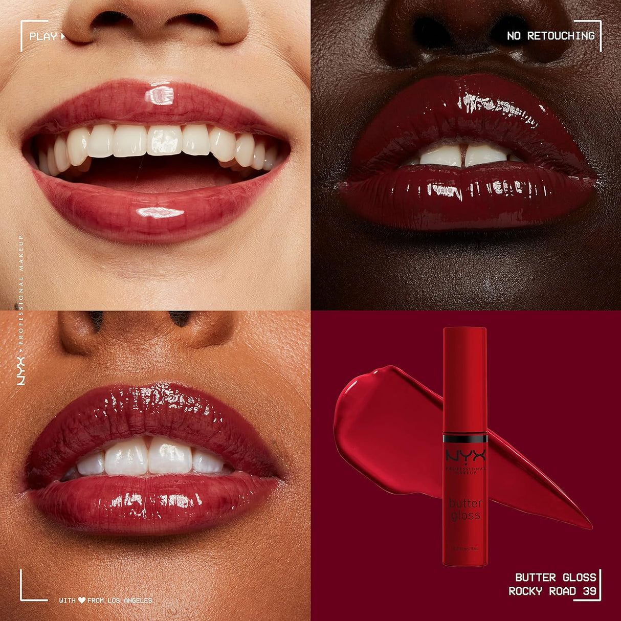 Brillo labial maquillaje NYX maquillaje gloss Rocky road