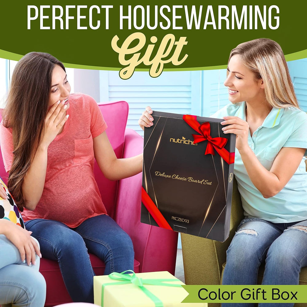 Bandeja de queso de bambú minimalista NutriChef PKCZBD93