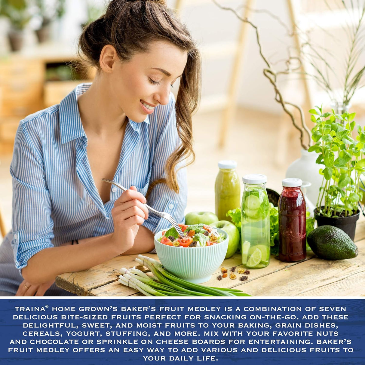 Frutas Secas Traina - Duraznos, Arándanos, y Más - 20 oz