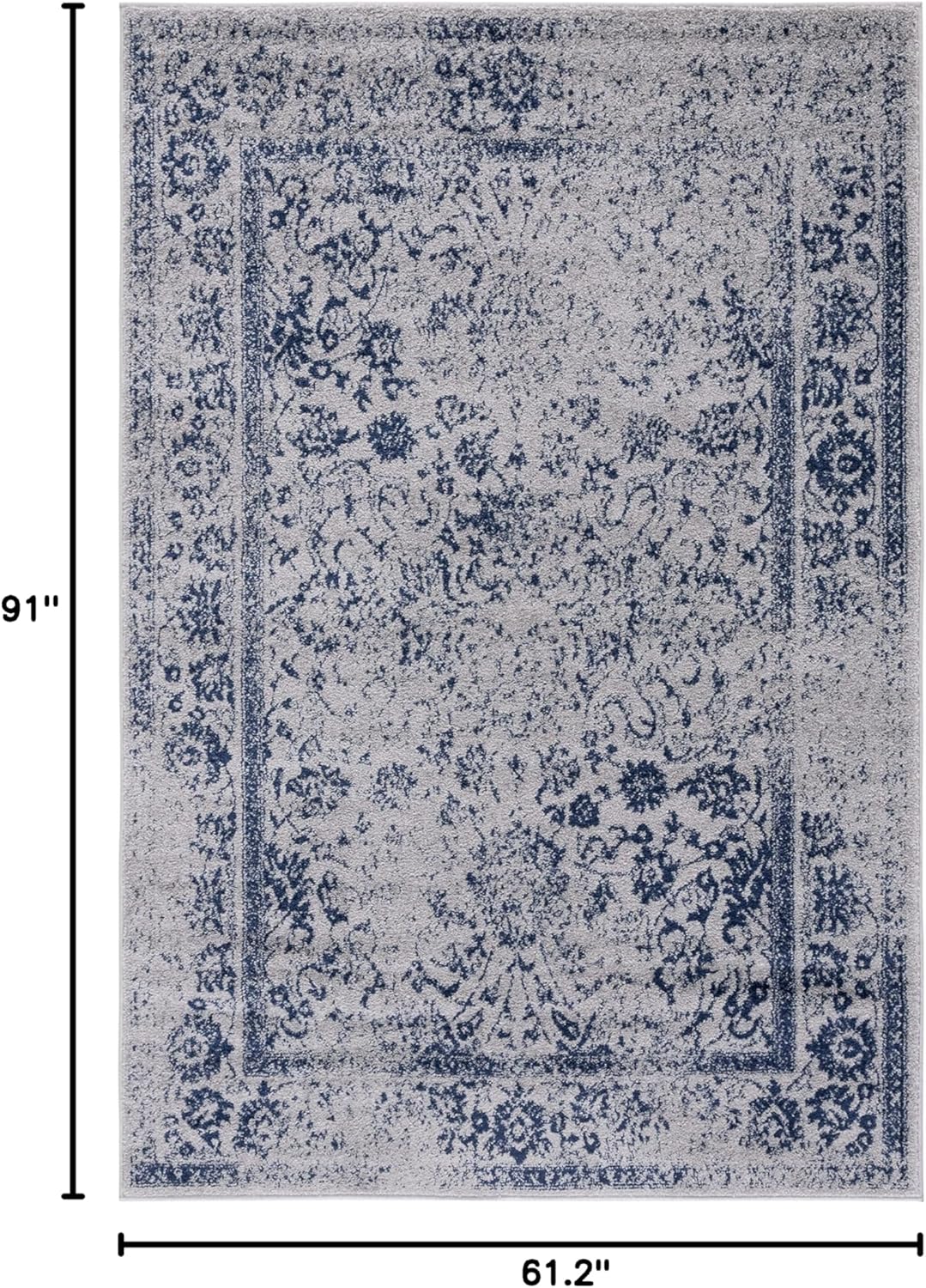 Alfombra Área Diseño Oriental Distressed, Fácil Cuidado, ADR109P