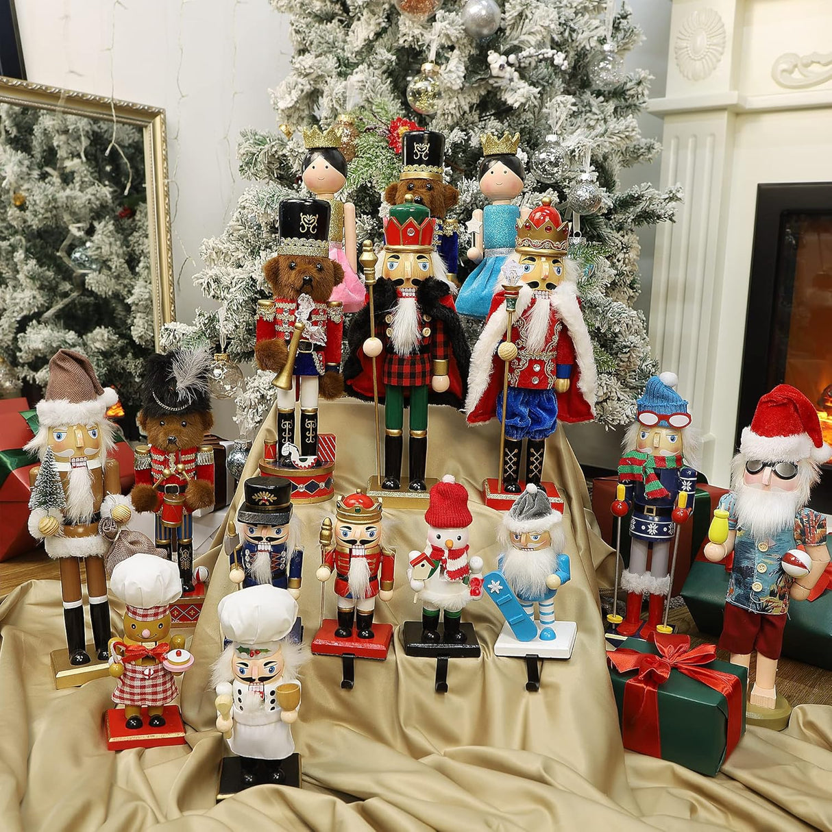 Figuras de Navidad Joliyoou, Nutcracker de Santa, 14 Pulgadas