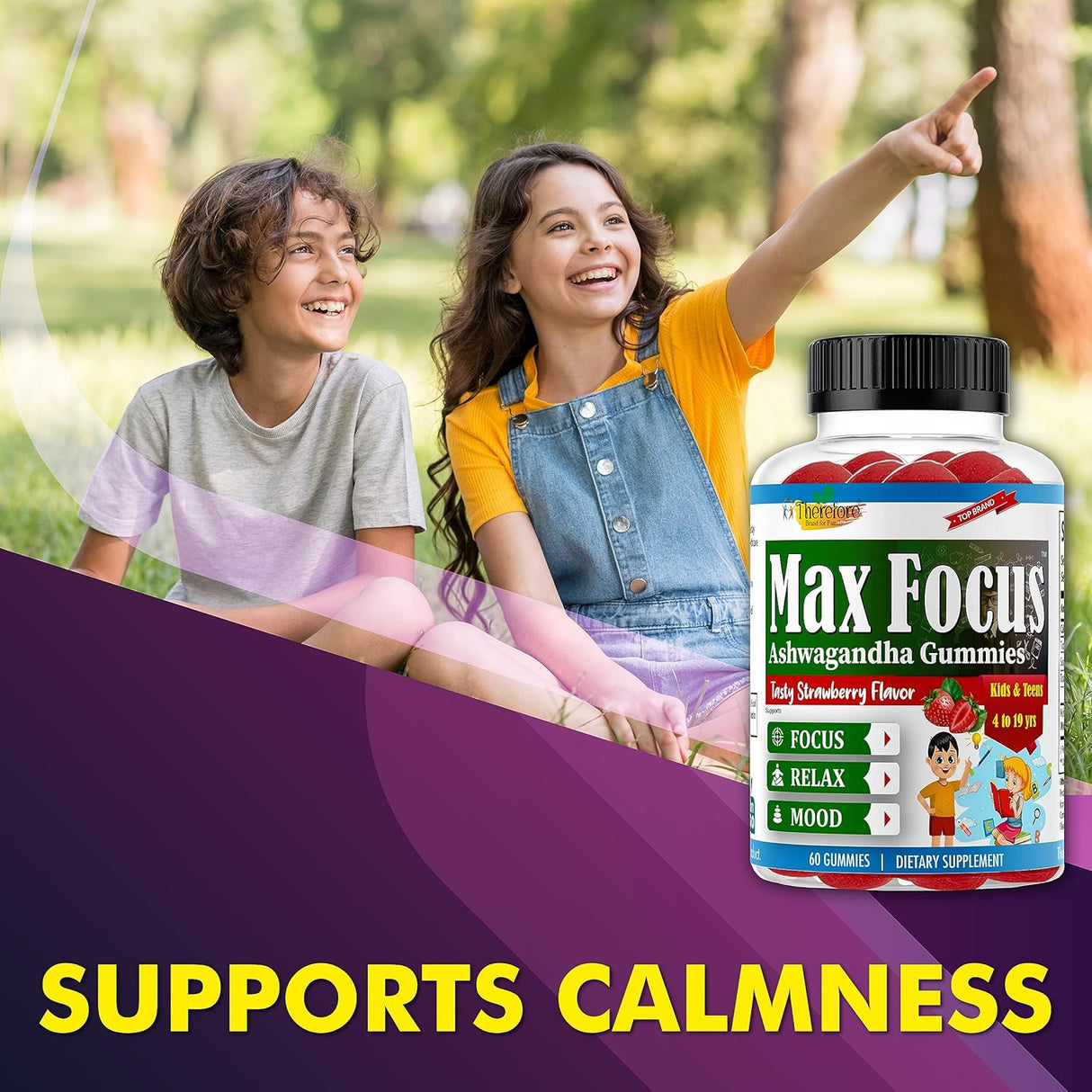 Gominolas Ashwagandha Max Focus para Niños y Adolescentes
