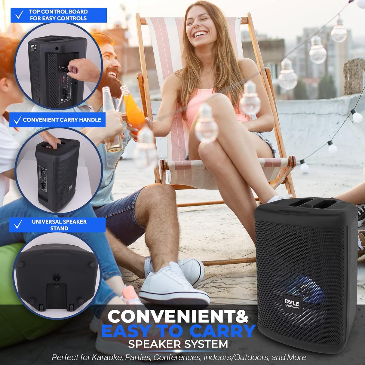 Parlante Portátil con Bluetooth PYLE-PRO PPHP874B