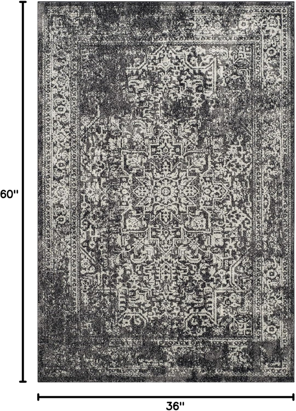 Alfombra Oriental Desgastada para Sala o Dormitorio, EVK256R