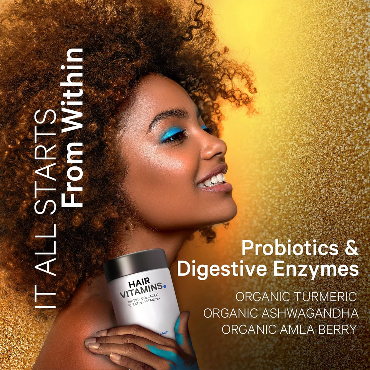 Suplementos Vitaminas para el cabello 10000 mcg de biotina