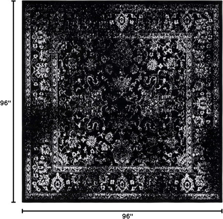 Alfombra de área cuadrada, diseño oriental, fácil cuidado, ADR109Z-8SQ
