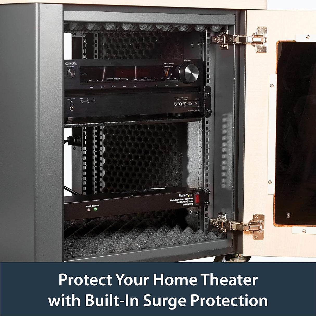 StarTech Regleta de alimentación horizontal de 8 tomacorrientes