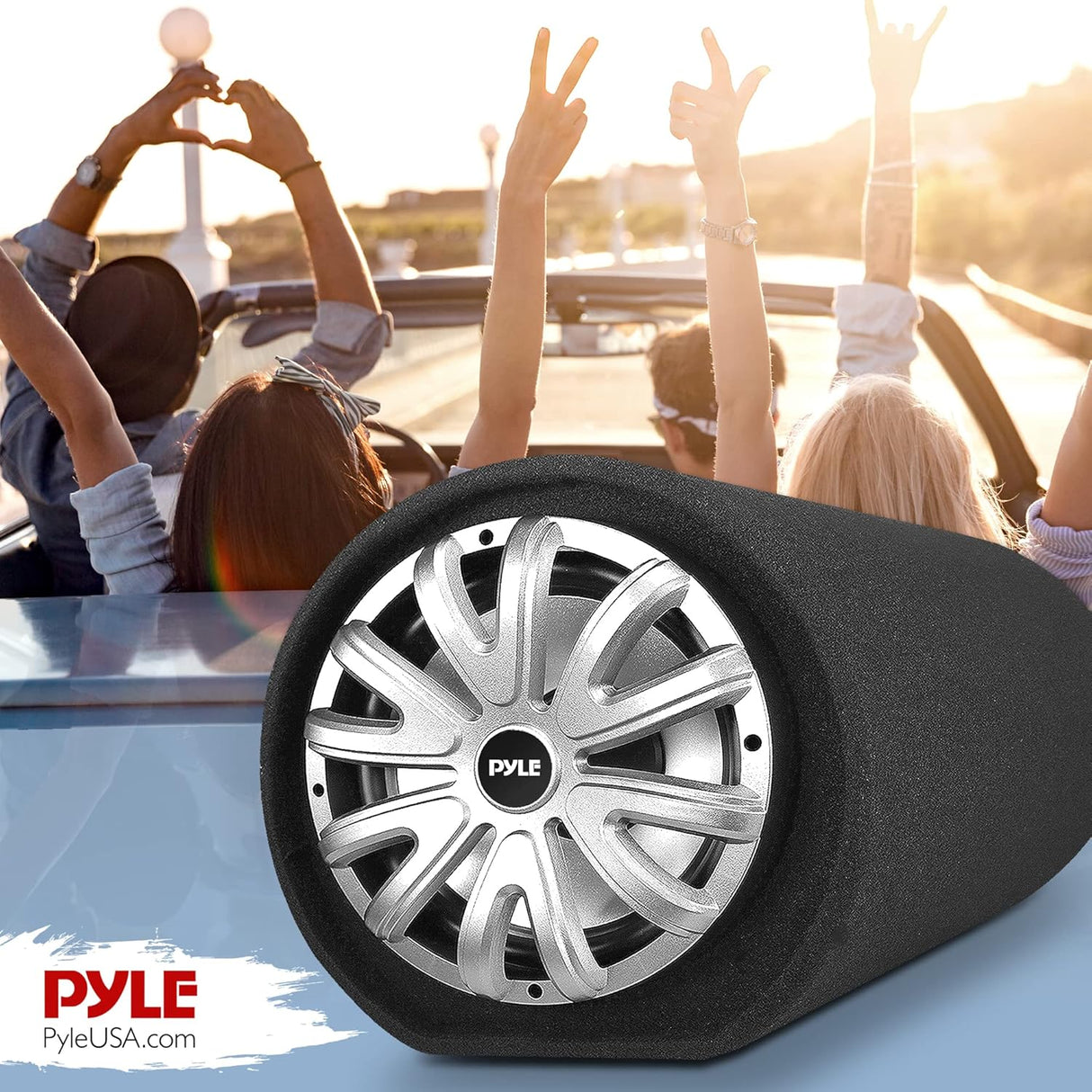 Parlante de tubo de subwoofer alfombrado PYLE PLTB121