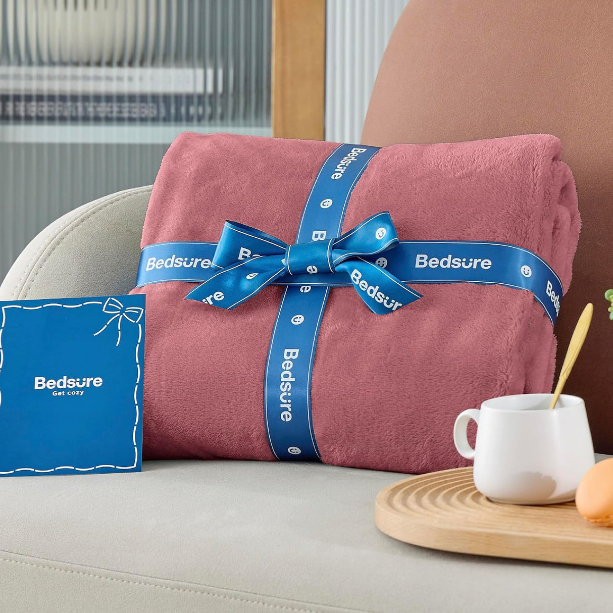 Manta de microfibra Bedsure, suave y ligera, tamaño queen 90x90