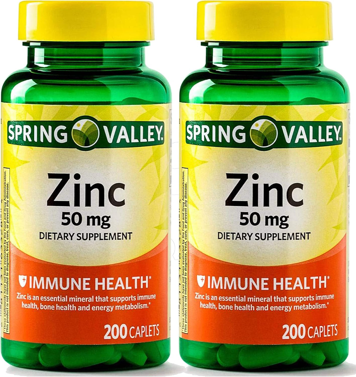Suplemento de Zinc 50 mg Spring Valley 200 Ct Doble Pack