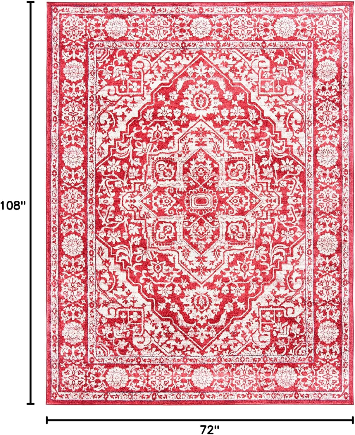 Alfombra Medallón Desgastada 6' x 9' BNT832Q