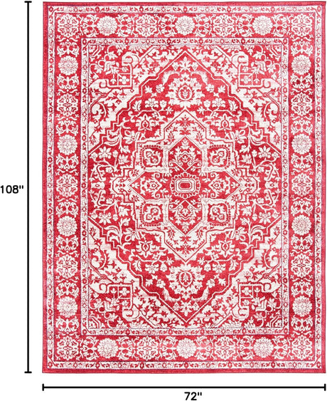 Alfombra Medallón Desgastada 6' x 9' BNT832Q