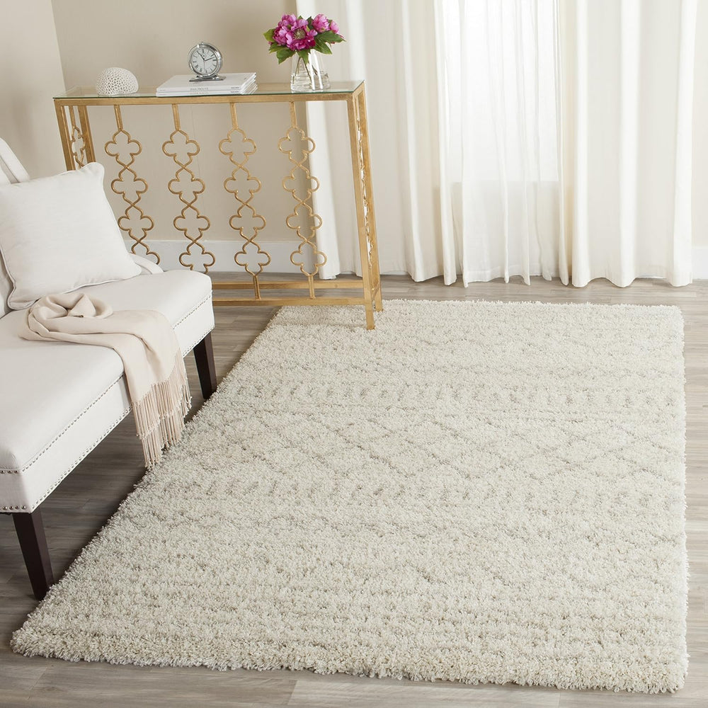 Alfombra de área Shag, diseño marroquí, fácil cuidado, modelo ASG741A