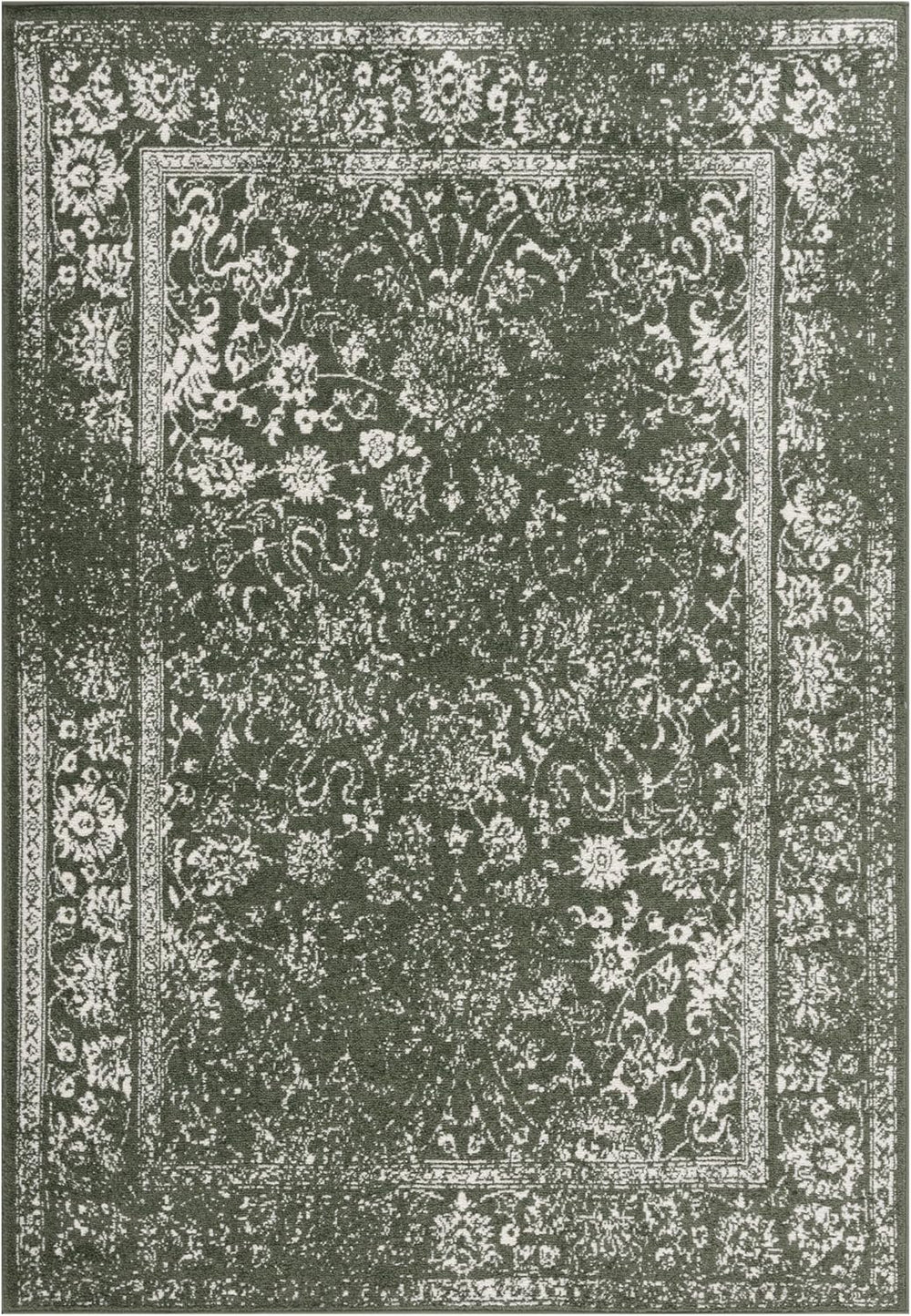 Alfombra de área, diseño oriental desgastado, modelo ADR109Y-3