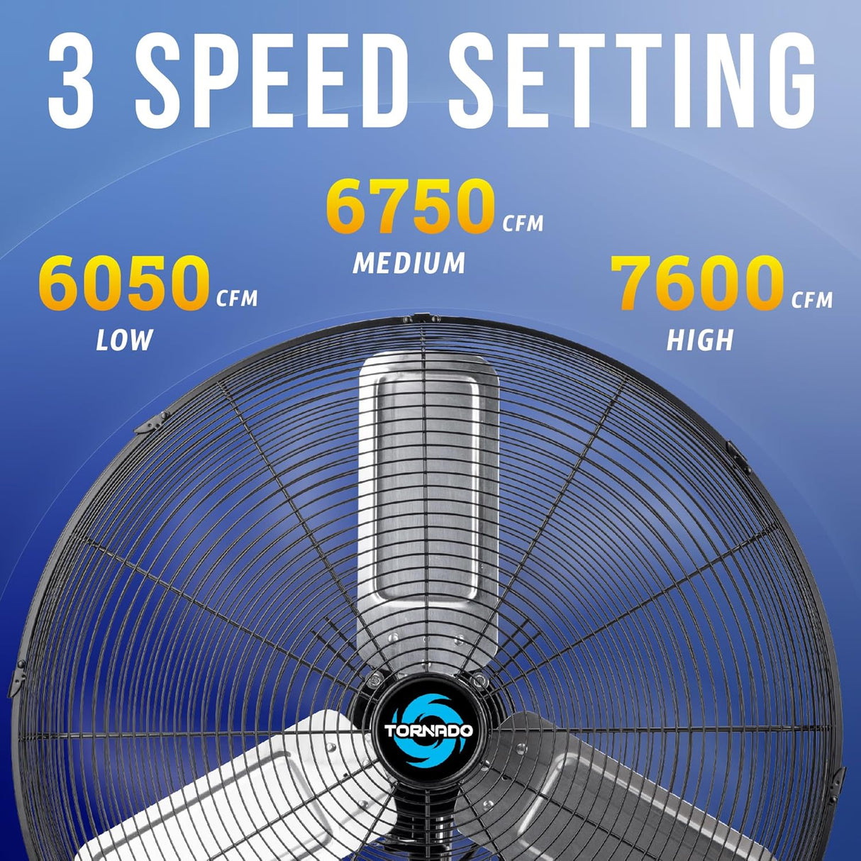 Ventilador de Pared Tornado 24 Alta Velocidad 7600 CFM Pro Series