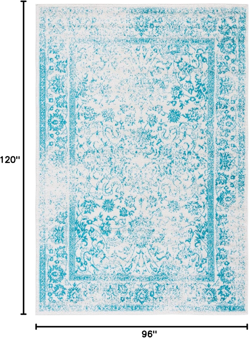 Alfombra de área, diseño oriental desgastado, modelo ADR109D