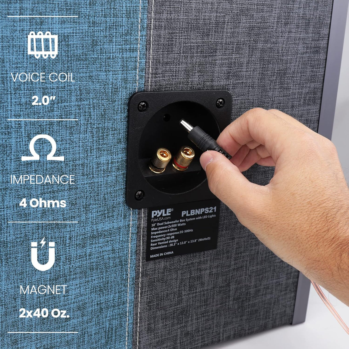 Parlantes Caja de subwoofer ventilado PYLE