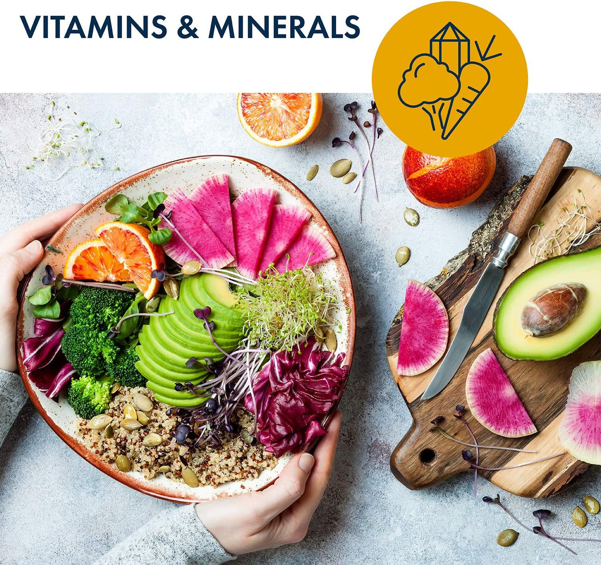 Suplemento Vitamina mineral sin hierro con vitaminas B