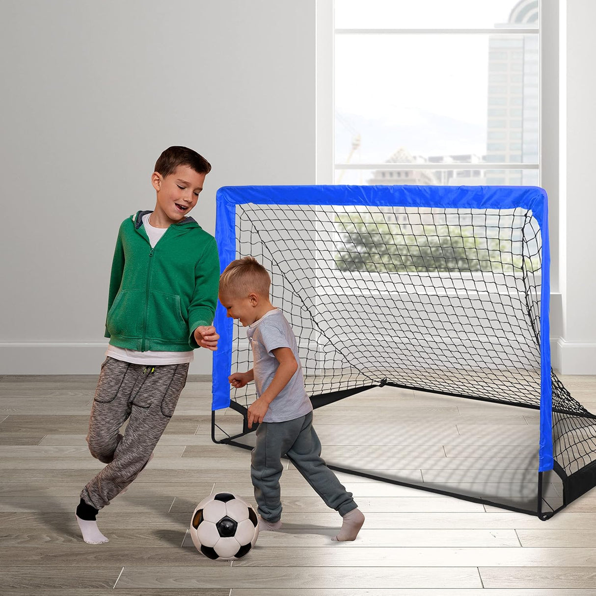 Mini porteria de futbol plegable para entrenar niños