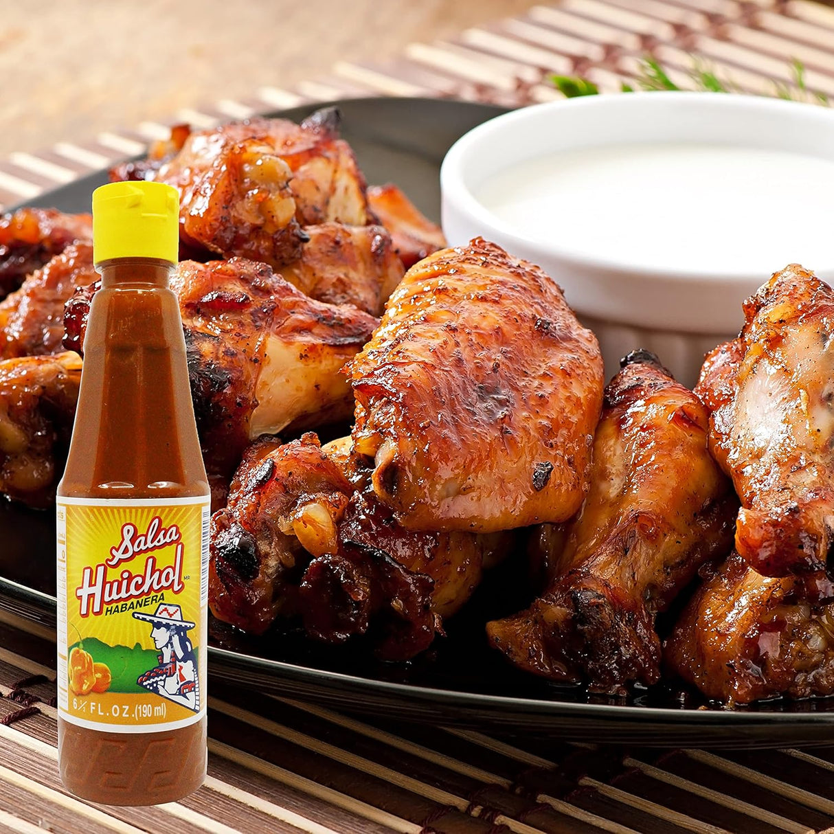 Salsa Huichol Habanera Salsa Picante 6.5 oz Botella