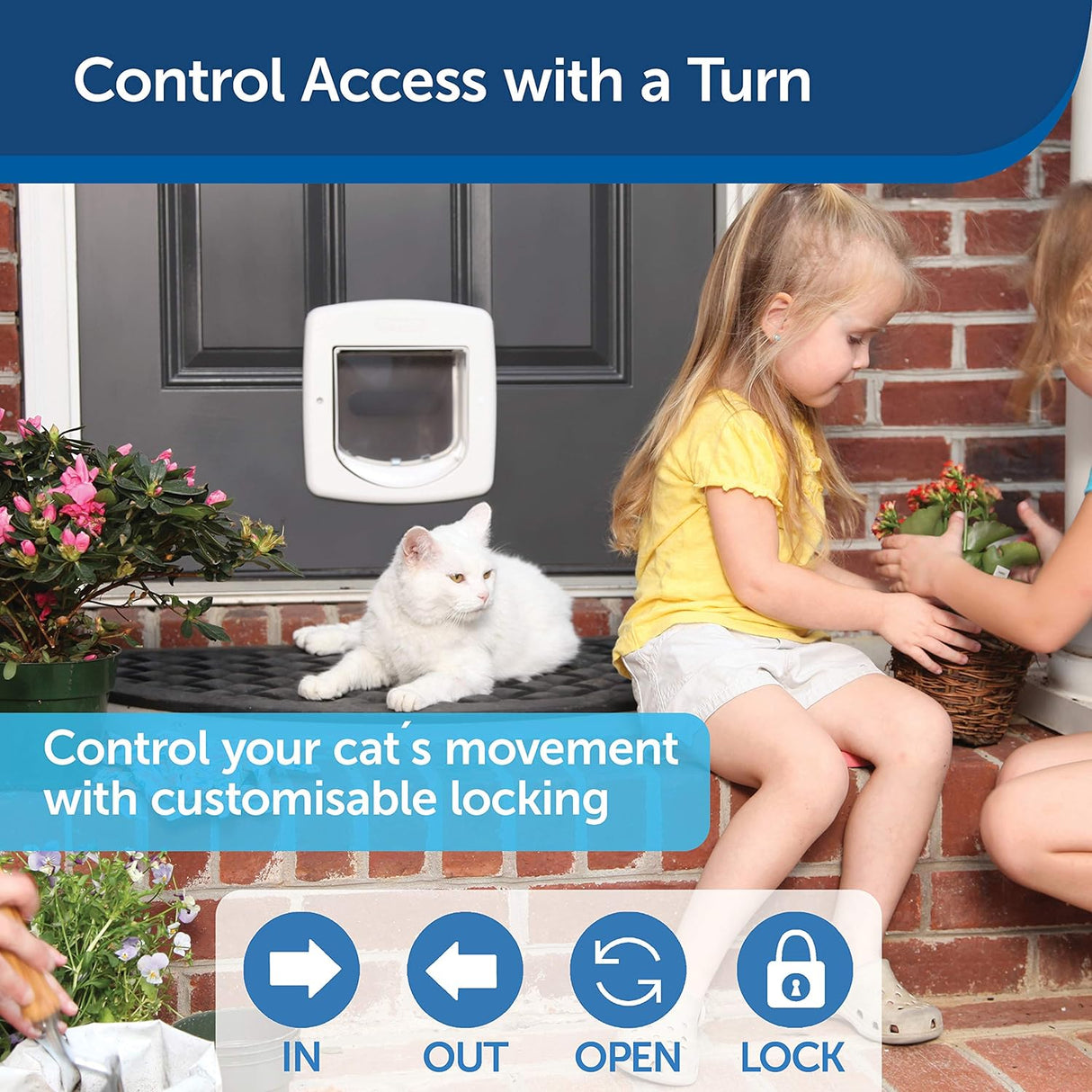 Solapa magnética de lujo para gatos entrada selectiva