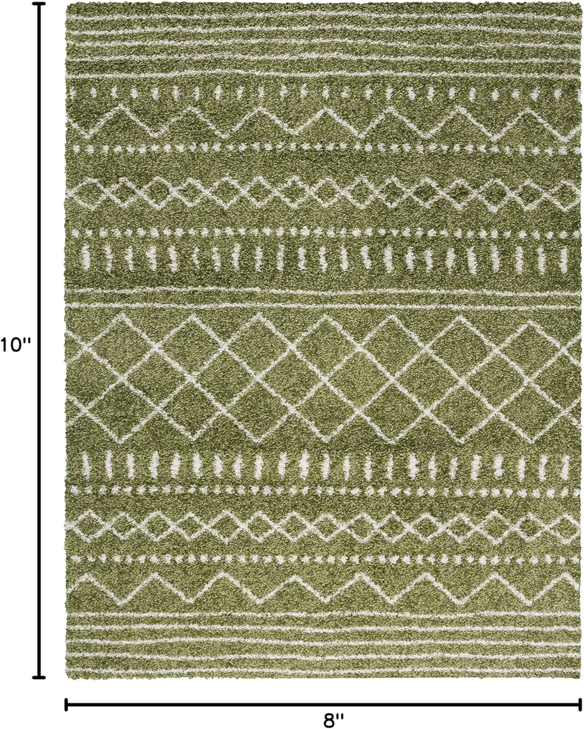 Alfombra de área Shag - Diseño marroquí, fácil cuidado, 1.6