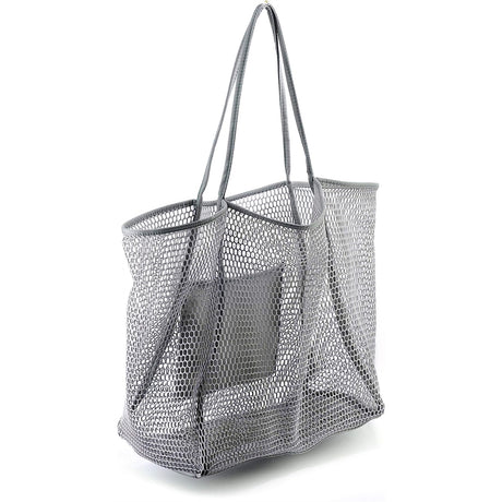 Bolsa de hombro para la playa Gris