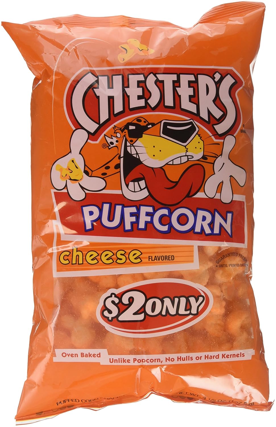 Puffcorn de Queso Chester, 4.5 oz, Snacks Crujientes Sin Gluten