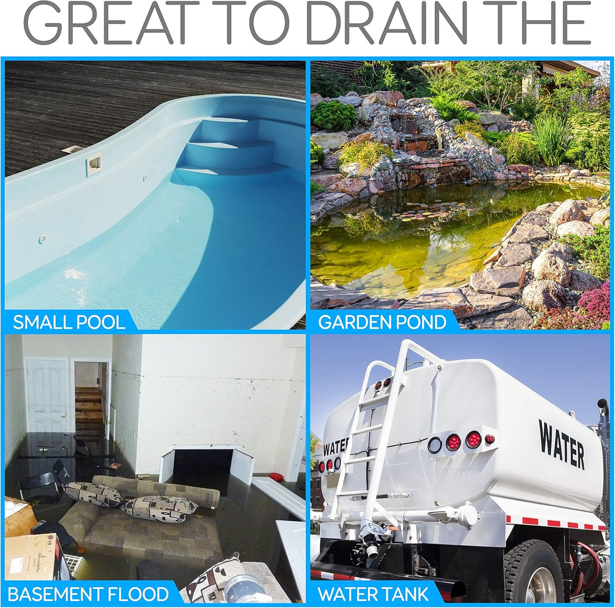 Bomba de sumidero sumergible de 750 W SereneLife