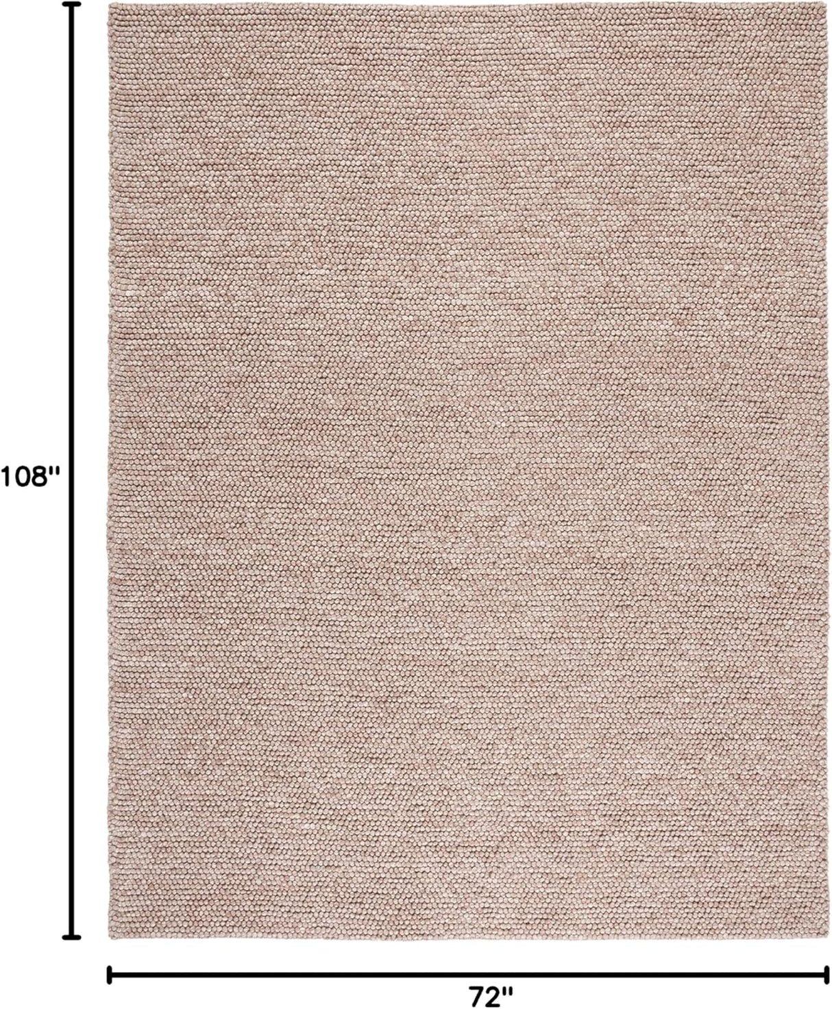 Alfombra de área de lana hecha a mano, ideal para áreas de alto tráfico, modelo NAT620T