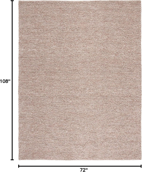 Alfombra de área de lana hecha a mano, ideal para áreas de alto tráfico, modelo NAT620T