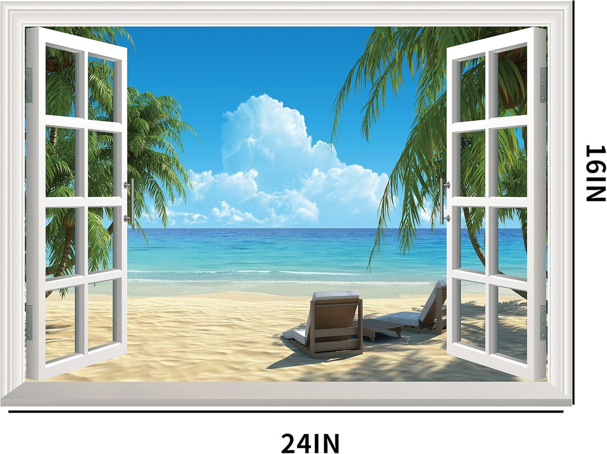 Adhesivo de pared falso para ventana, mural de pared.