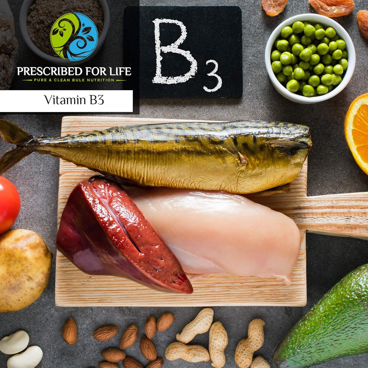 Suplemento Polvo de niacina Vitamina B3 2.2 libras