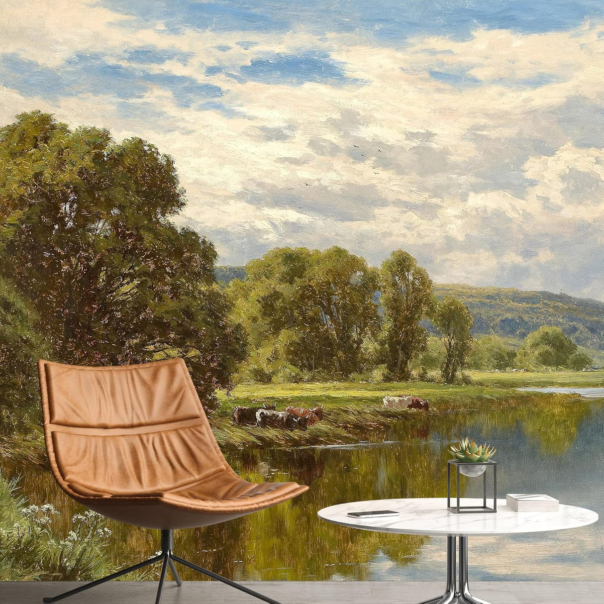 Adhesivo removible de pared/mural de pared, bosque pastoral