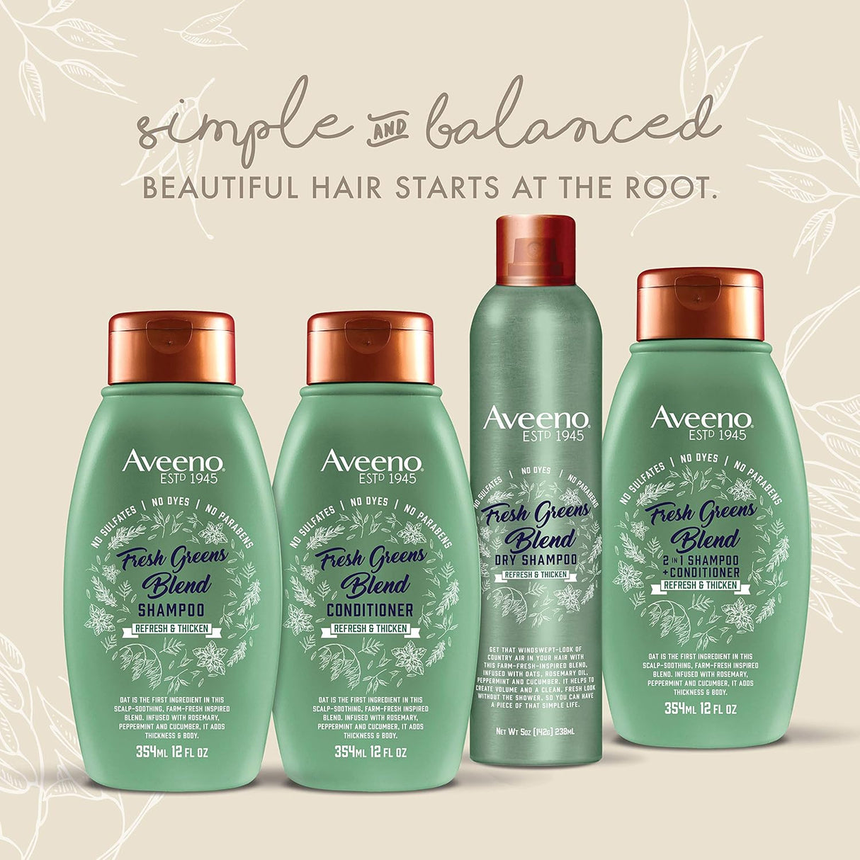 Shampoos y Acondicionadores con romero menta y pepino