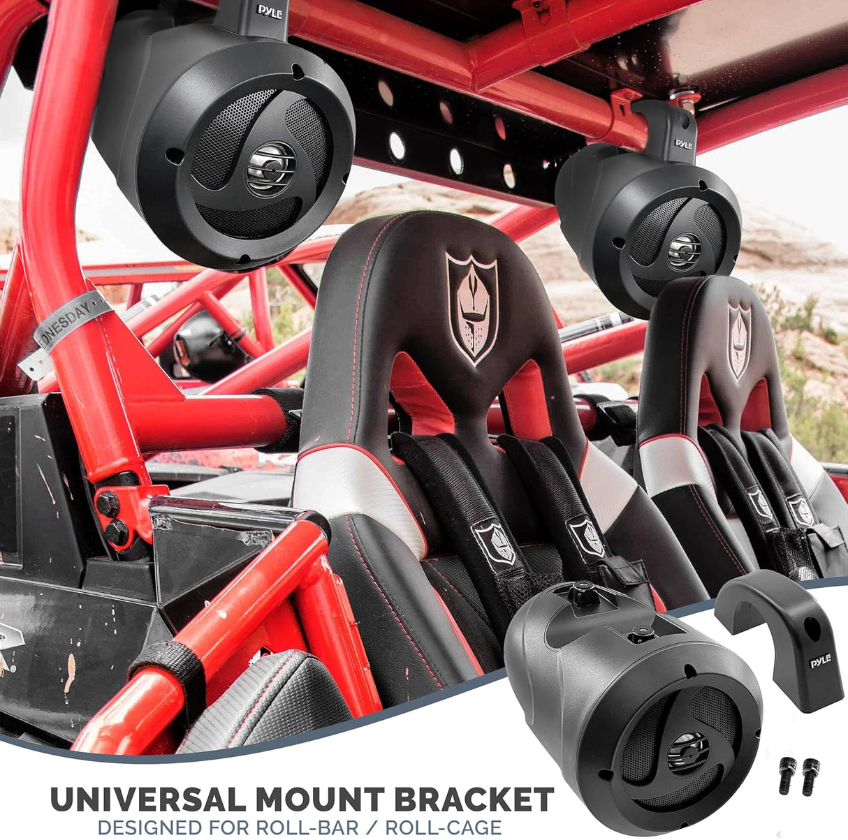 Parlantes todoterreno dobles de 2 vías PYLE PLUTV40BK