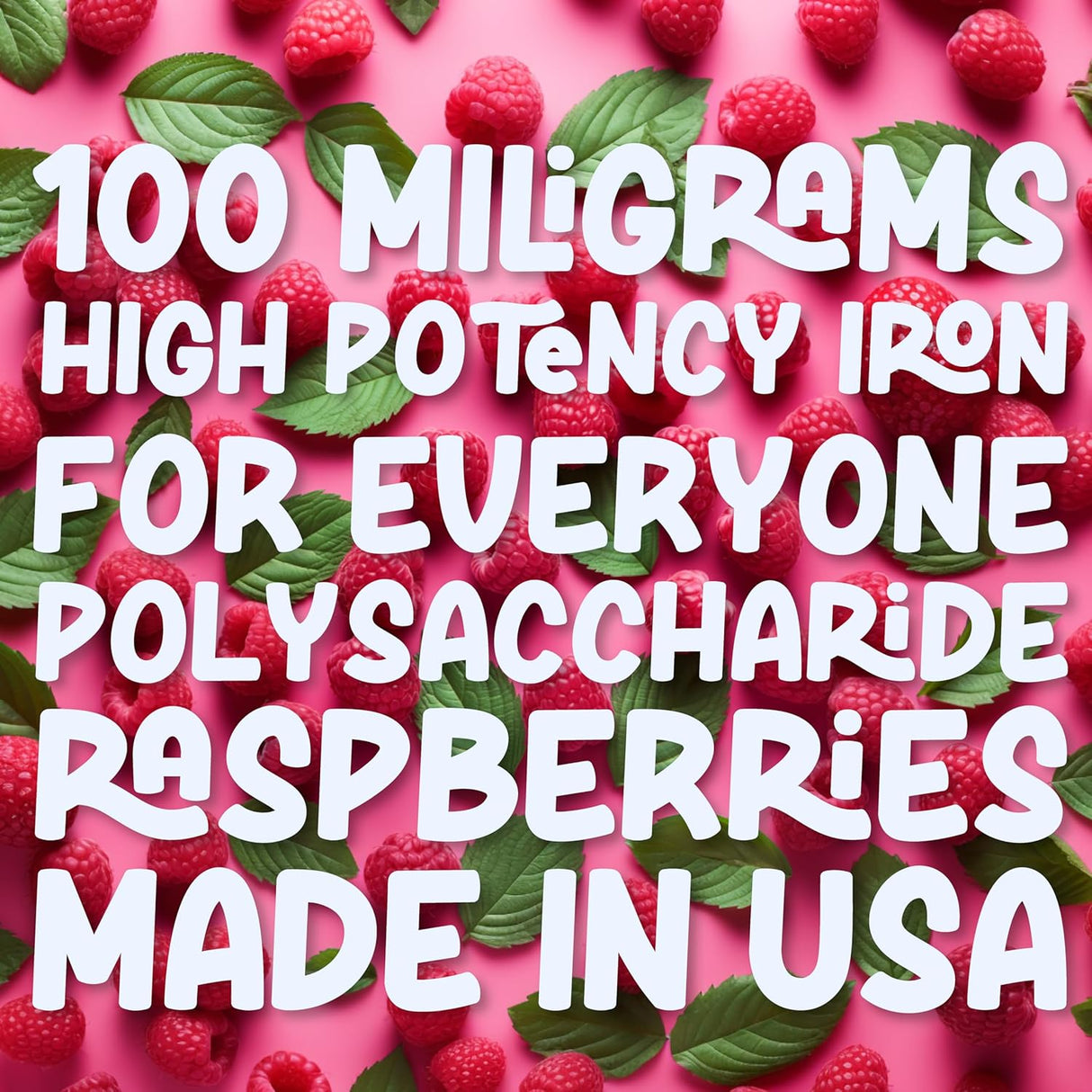 Suplemento 100 mg de complejo de hierro polisacárido adultos