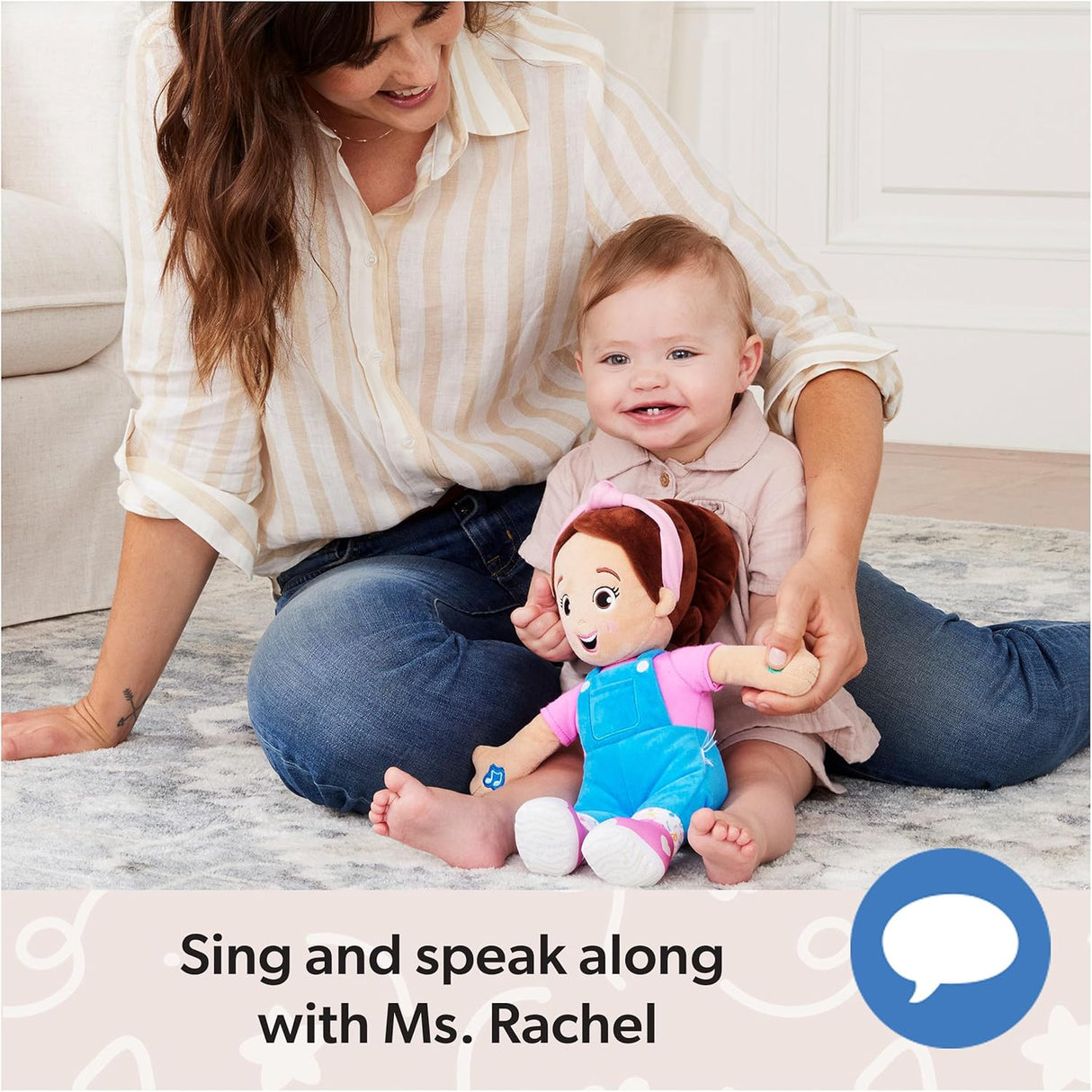 Muñeca Interactiva Ms. Rachel, 16” con 4 Canciones y Frases