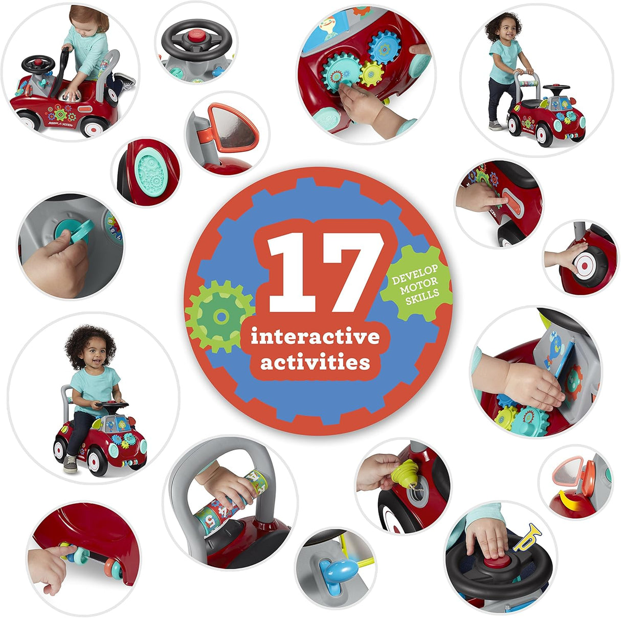 Carrito de paseo Radio Flyer, juguete para sentarse y caminar