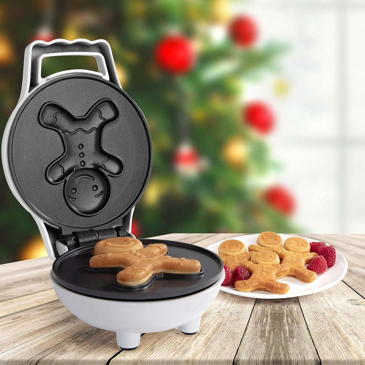 Mini Waffle Maker de Jengibre - Cocinero Eléctrico 4 Pulgadas