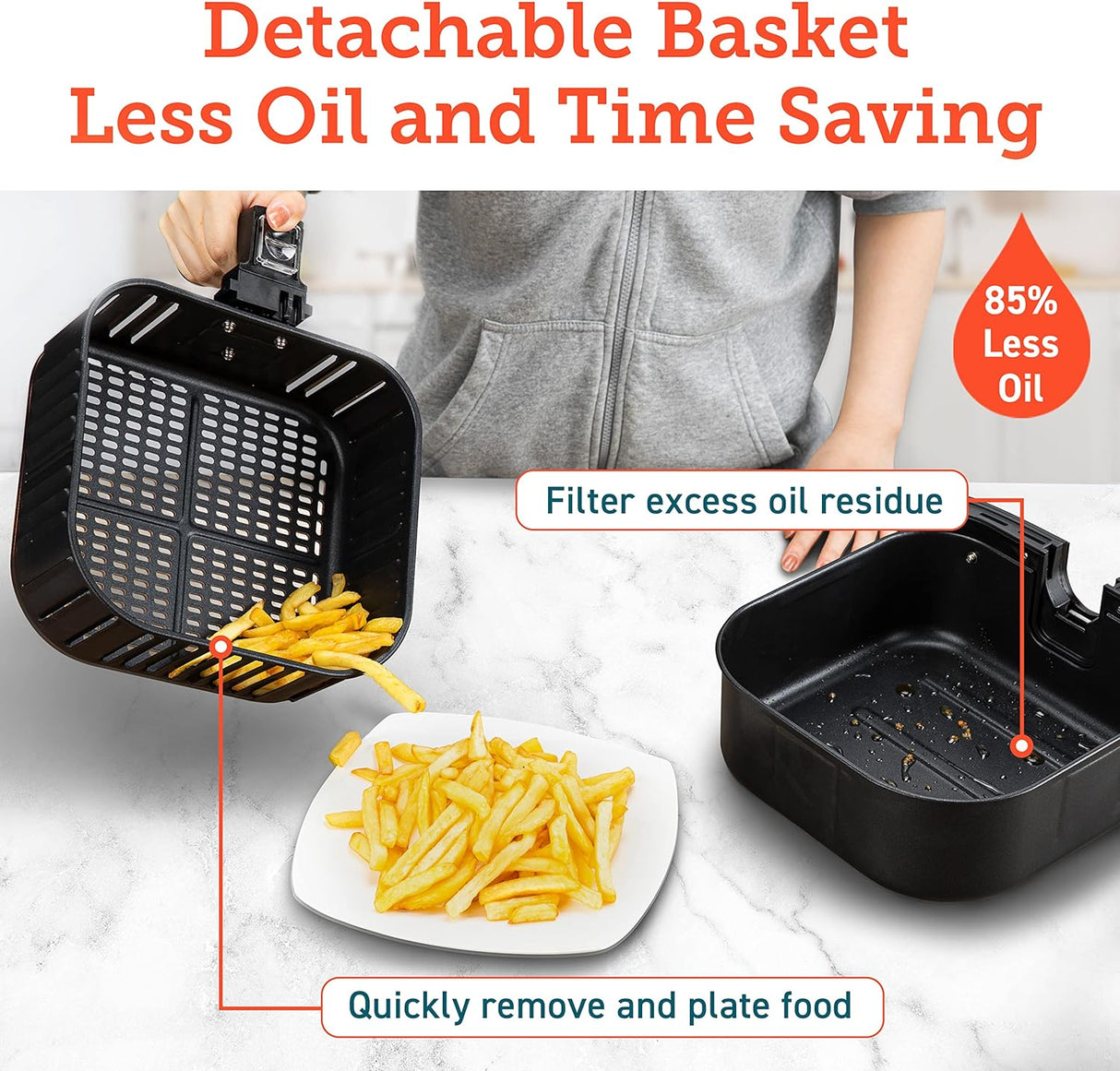 Air Fryer COSORI 12 en 1, 5.8QT, Cocina Rápida AdaptIQ