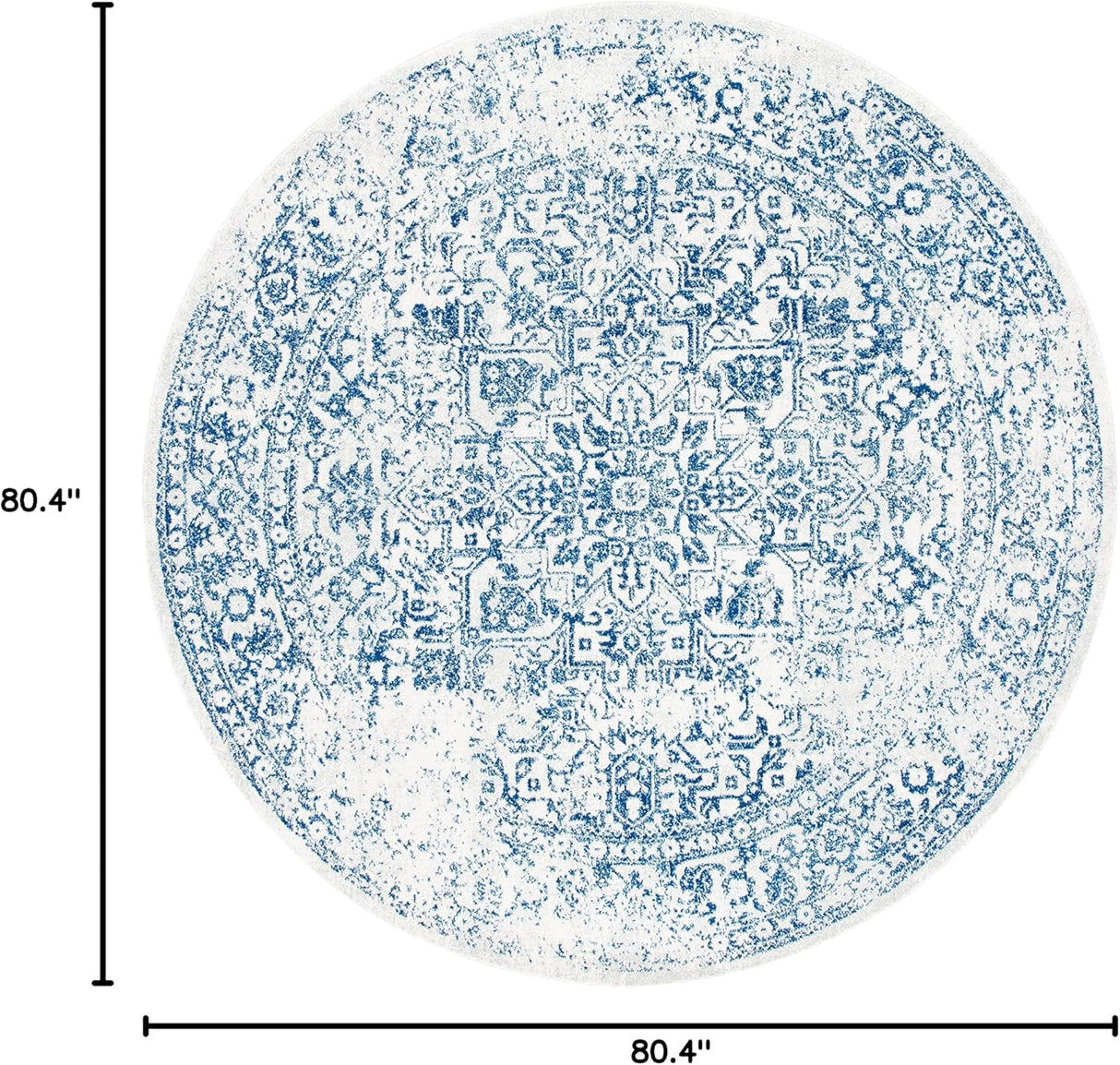 Alfombra Redonda Oriental Desgastada 6'7 Modelo EVK256N