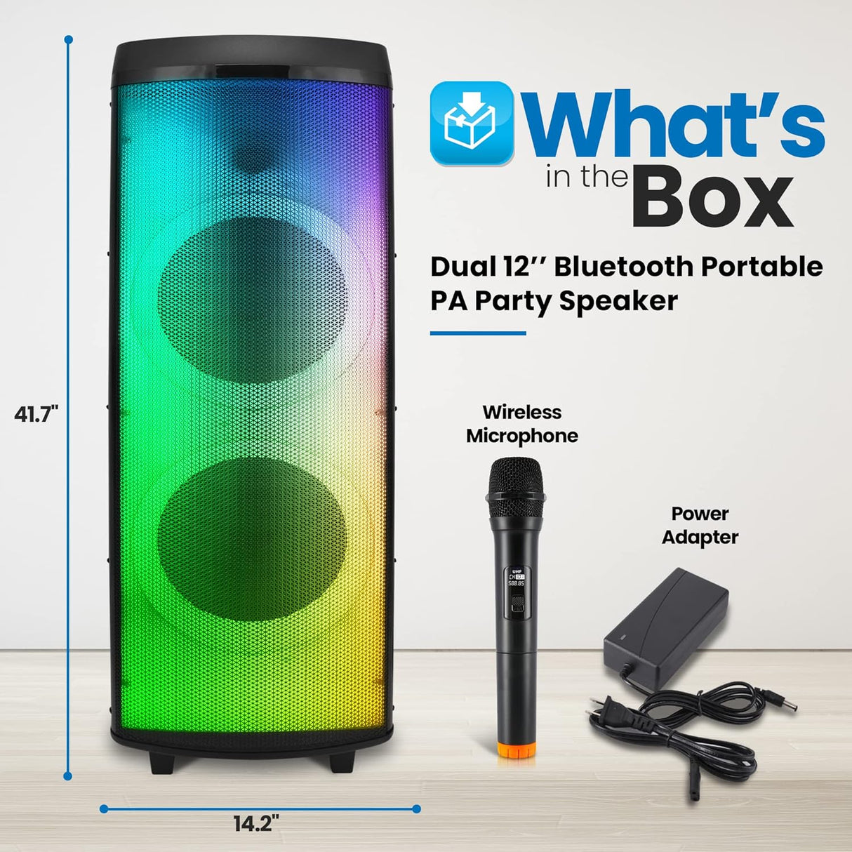 Altavoz portátil Bluetooth 600 W dual PYLE-PRO