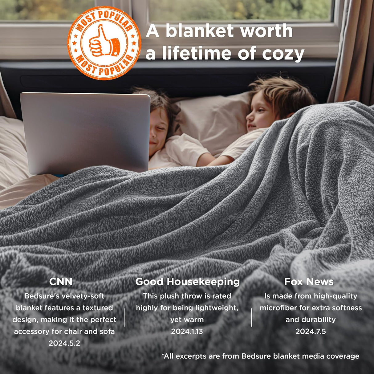 Manta Fleece Bedsure 50x60 Pulgadas Suave y Ligera