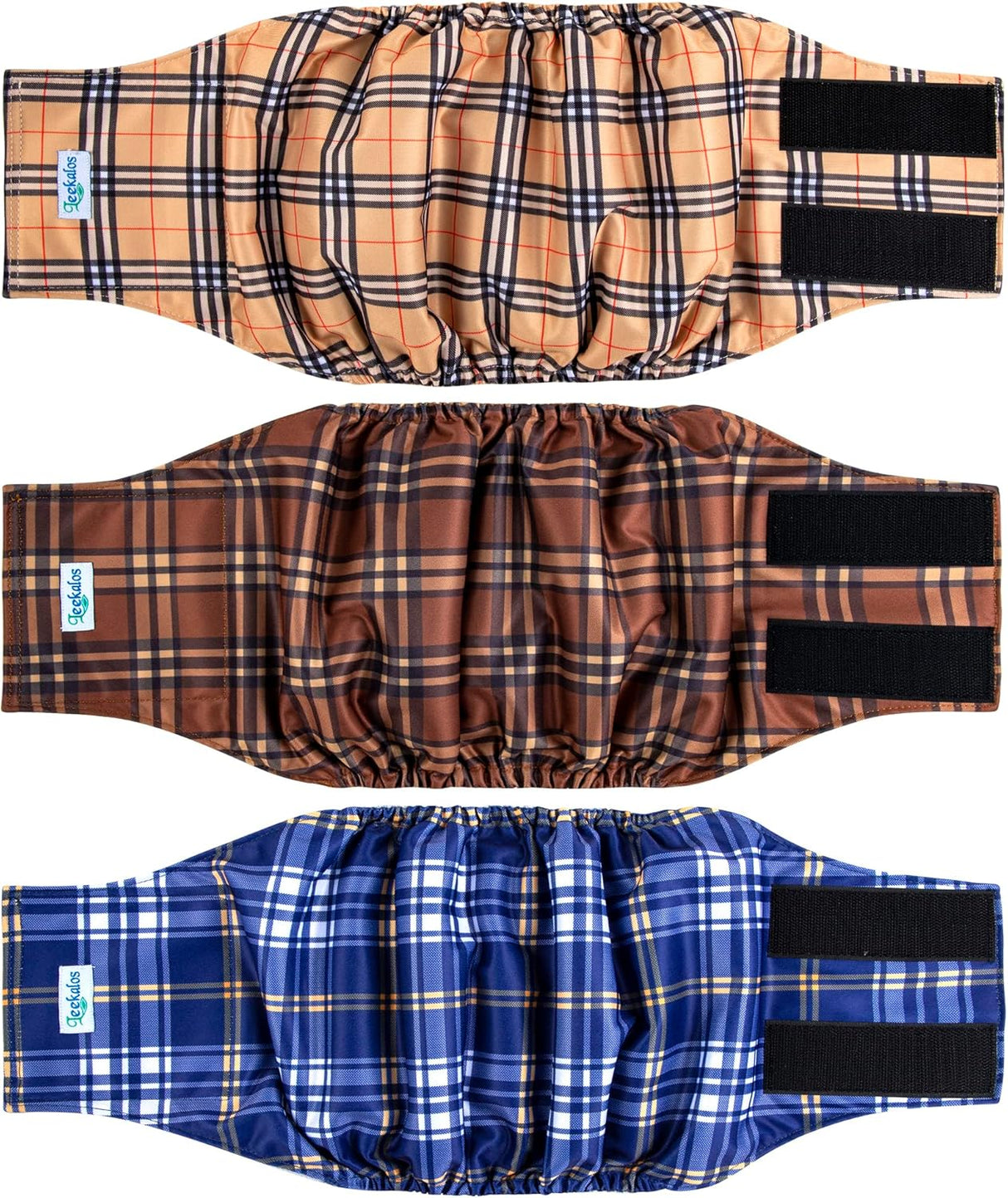 Leekalos Pañales para perros machos (cuadros, S)