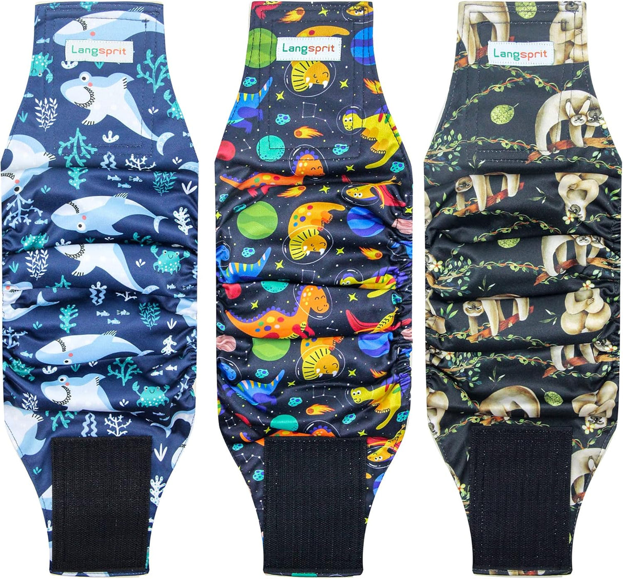 Langsprit Bandas para el vientre masculino perros alta absorción lavables