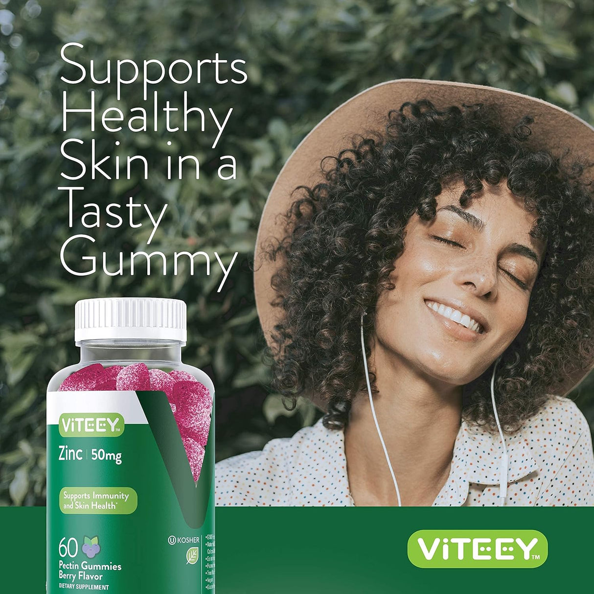 Suplemento Gomitas de zinc de 50 mg inmunológico saludable