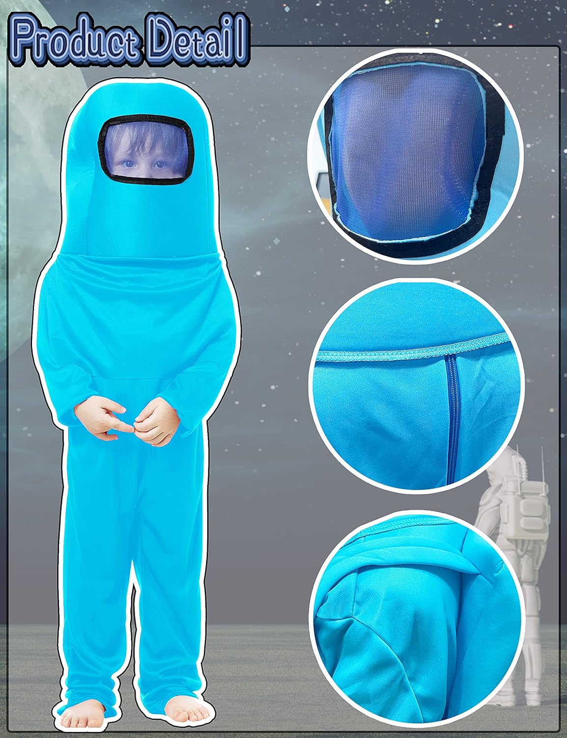 Disfraces de astronauta para niños talla S azul